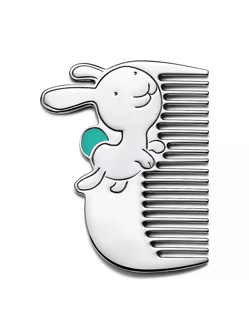 Tiffany & Co. Bunny Kids Comb Tiny Tiffany Rabbit Baby Comb Sterling Silver NEW - Picture 3 of 6